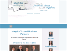 Tablet Screenshot of integritytaxbp.com